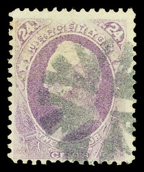 1870, 24¢ purple, H. grill, N.B.N.C. printing (Scott 142), circle of ...