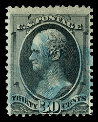 1870, 30¢ black, H. grill, N.B.N.C. printing (Scott 143), lightly ...