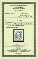 1870, 24¢ purple, without grill, N.B.N.C. printing (Scott 153), very ...