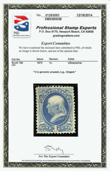 1873, 1¢ ultramarine, C.B.N.C. printing (Scott 156), o.g., lightly ...