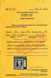 1880, 24¢ dark violet, A.B.N.C. "Soft Paper" Special Printing (Scott ...