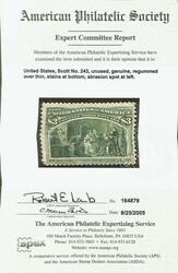 1893, 1¢-$3 Columbians (Scott 230-243), plus a 2¢ broken hat ...