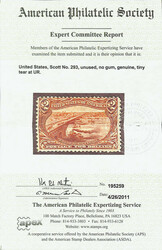 1898, $2 Trans-Miss. (Scott 293), unused without gum, deep orange ...