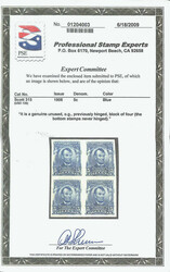 1908, 5¢ blue, imperf. (Scott 315), horizontal pair, o.g., lightly ...