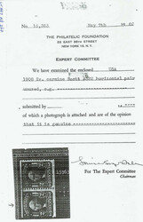 1908, 2¢ carmine, type II, experimental coil, perf. 12 vertically ...