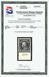 1915, $1 violet black, D.L. watermark, perf. 10 (Scott 460), o.g., ...