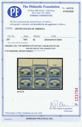 1901, 5¢ Pan-American (Scott 297), top plate #1140 block of 6 with ...