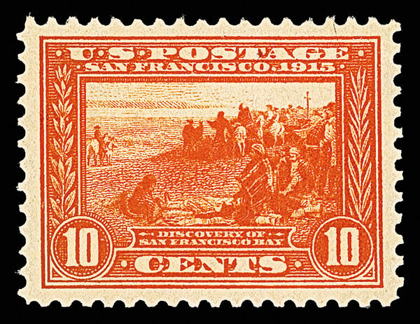 1913, 10¢ Panama-Pacific, perf. 12, orange (Scott 400A), o.g., never ...
