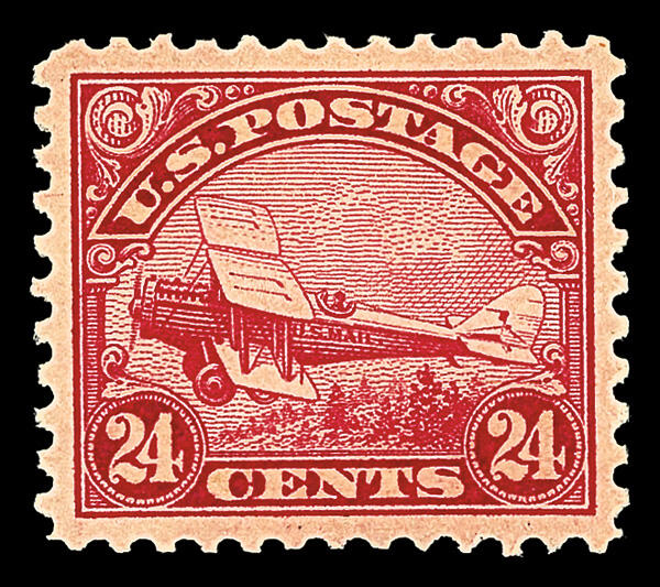 Airmail, 1923, 24¢ carmine (Scott C6), outstanding display piece, ...