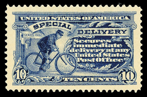 Special Delivery, 1911, 10¢ ultramarine (Scott E8), o.g., lightly ...