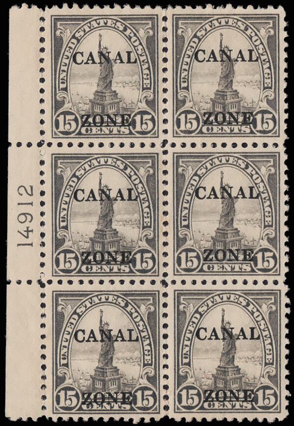 1926, 15¢ Statue of Liberty, sharp "A", "CANAL" in wrong font (Scott ...