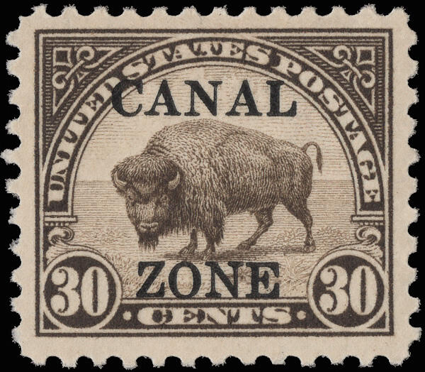 1926, 30¢ American Buffalo, sharp "A", "ZONE" in wrong font (Scott ...