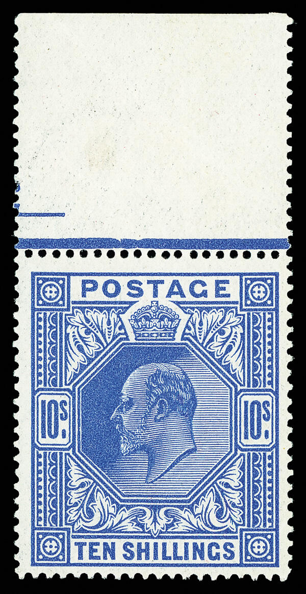 1902, King Edward VII, De La Rue printing, 10s ultramarine (Scott ...