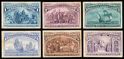 1893, Columbians complete, plate proofs on card (Scott 230P4-245P4), ...
