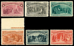 1893, 1¢-4¢ & 6¢-$5 Columbians (Scott 230-233, 235-245), also ...