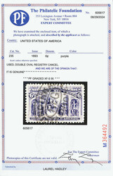 1893, 6¢ Columbian (Scott 235), Crisp clear detail, double oval ...
