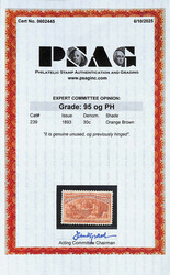 1893, 30¢ Columbian (Scott 239), o.g., lightly hinged, a lovely ...