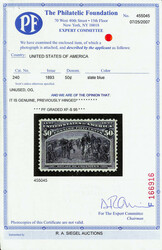 1893, 50¢ Columbian (Scott 240), o.g., barest trace of hinge, a ...