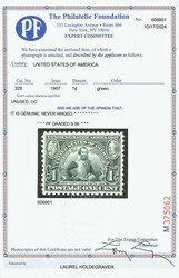 1907, 1¢ Jamestown (Scott 328), Spacious balanced design, o.g., ...