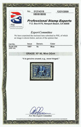 1907, 5¢ Jamestown (Scott 330), o.g., never hinged, a regal example, ...