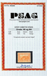 1913, 10¢ Panama-Pacific, perf. 12, orange (Scott 400A), o.g., never ...