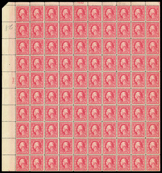 1916, 5¢ carmine color error, unwatermarked, perf. 10 (Scott 467), ...