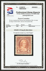 1923, 4¢ Martha Washington (Scott 556), vibrantly crisp condition, o ...