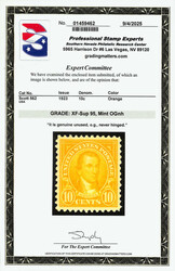 1923, 10¢ Monroe (Scott 562), o.g., never hinged, Post Office fresh ...