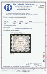 1922, 50¢ Arlington Amphitheater (Scott 570), Balanced margins, o.g. ...