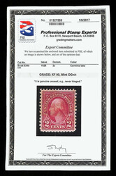 1926, 2¢ Washington, type I, carmine lake color error, rotary press ...