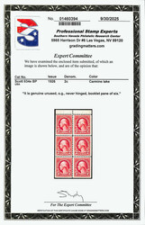 1926, 2¢ Washington, type I, carmine lake color error, rotary press ...