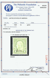 1929, 1¢ Nebr. (Scott 669), excellent proportions, o.g., never ...