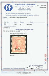 1929, 9¢ Nebr. (Scott 678), Nicely struck margin balance, o.g., ...