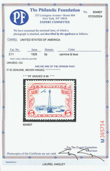 Airmail, 1928, 5¢ Beacon (Scott C11), Eye-catching balance, o.g., ...