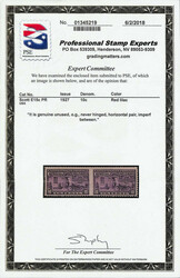 Special Delivery, 1927, 10¢ red lilac, horizontal pair, imperf. ...