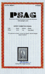 Newspaper, 1875, 10¢ gray black, C.B.N.C. "Hard Paper" Special ...