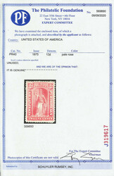 Newspaper, 1875, 12¢ pale rose, C.B.N.C. "Hard Paper" Special ...