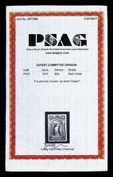 Newspaper, 1879, $24 dark violet, A.B.N.C. printing (Scott PR76), o.g ...