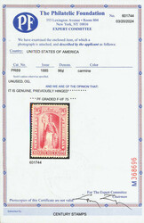 Newspaper, 1885, 96¢ carmine, A.B.N.C. printing (Scott PR89), o.g., ...