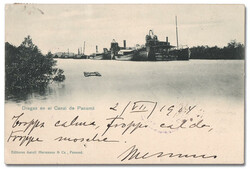 1904, 5c Map, blue (Scott 2), tied by bars on a Colombian picture ...