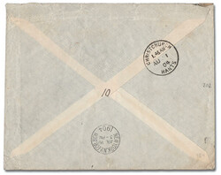 1904, 10c Map, yellow (Scott 3), tied by bars alongside a clear La ...