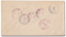 1924, 5¢ Roosevelt, flat "A", Perforated "P" (Scott 74 var.), strip ...