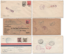 1926-28, Sharp "A", 2¢//30¢ Flat Plate, Eight Covers, all said to ...