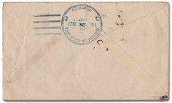 1926, 5¢ Roosevelt, sharp "A", wrong font "CANAL", Forwarded cover ...