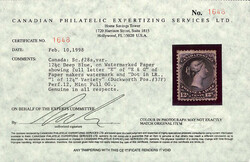 1868, Large Queen, 12½¢ deep blue, watermarked (Scott 28a var.), ...