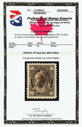 1897, Queen Victoria "Maple Leaf", 6¢ brown (Scott 71), perfectly ...