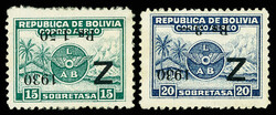 1930, Graf Zeppelin issue complete, "Z", date & value surcharge ...