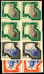 1935, Spartakiada Games complete (Scott 559-568), blocks of 4, o.g., ...