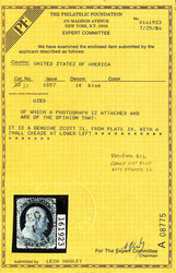 1857, 1¢ blue, type III (Scott 21), Beautiful fresh hue, from plate ...