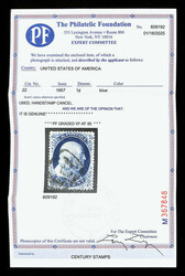 1857, 1¢ blue, type IIIa (Scott 22), fresh and sound with immense ...